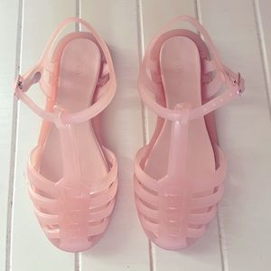 Zara Light Pink Jelly Sandals sz10